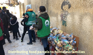 Distributing food